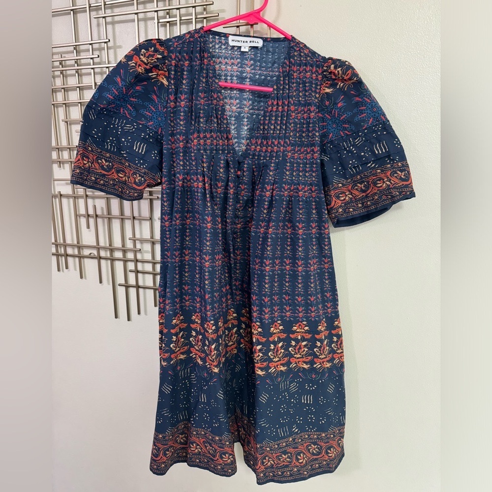 Hunter Bell Youjin dress in Essex block border